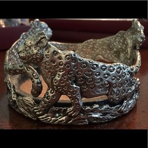 Arthur Court Aluminum Cheetah Wine Coaster